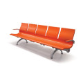 New design 5-seater gang chairs orange waiting chairs